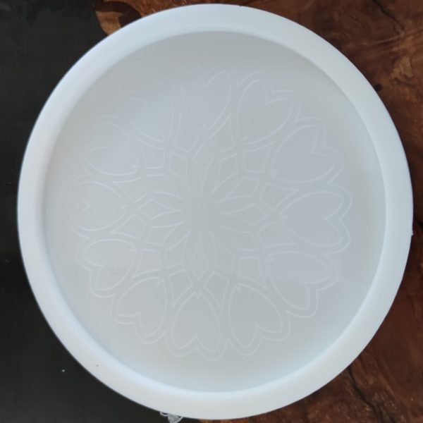 Silikonski kalup podmetači krug s gravurom tip 1009  13 cm