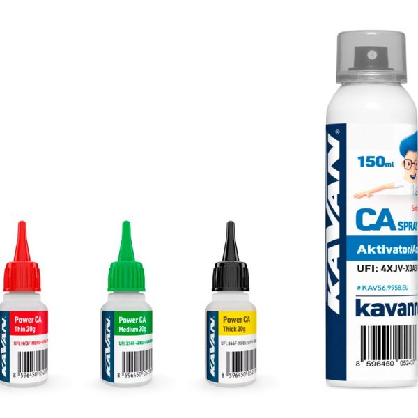 POWER CA PACK 3x20g Super Glue (Thin, Med, Thick) + aktivator 150ml