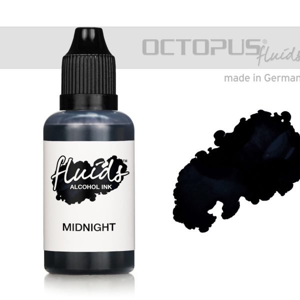 Alcohol Ink for fluid art and resin MIDNIGHT - black