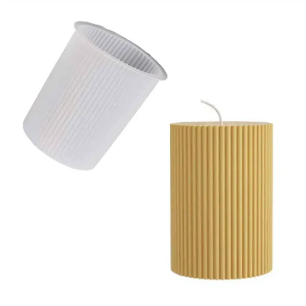 Silikonski kalup za ukrasne svijeće prugaste 7,7x10,2 cm