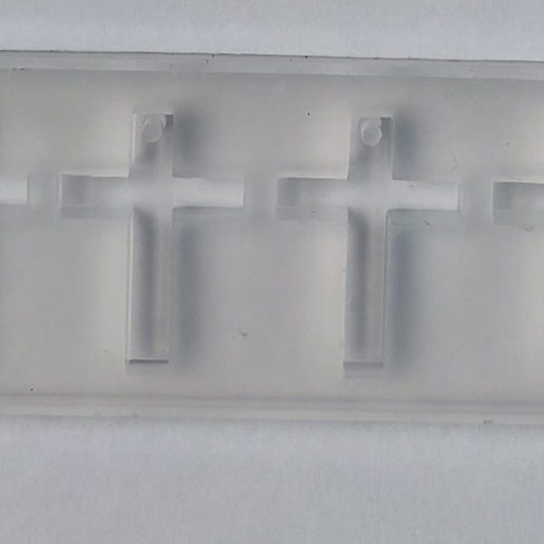 Silikonski kalup motiv križ - naušnice- privjesak 20x30x6 mm 4 kom.