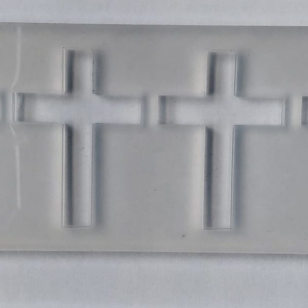 Silikonski kalup motiv križ  35x50x10x6 mm 4 kom.
