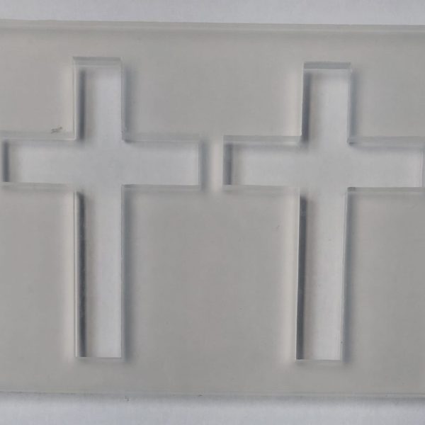 Silikonski kalup motiv križ  55x75x15x6 mm 2 kom.
