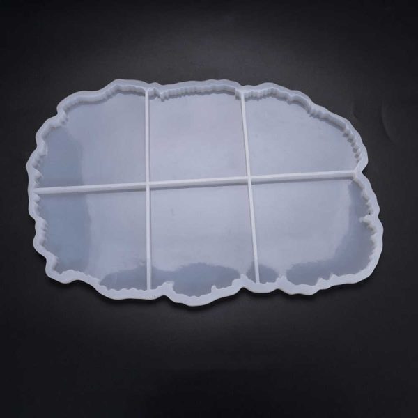 Silikonski kalup  oval podmetač 6 geoda 32,2x26,7 cm