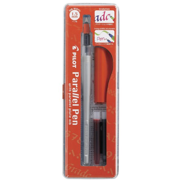 Nalivpero za kaligrafiju set Parallel pen Pilot FP3-15 sivo/crveno