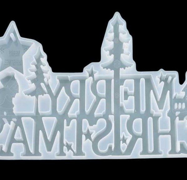 Silikonski kalup  MERRY CHRISTMAS  30x16x1,5 cm