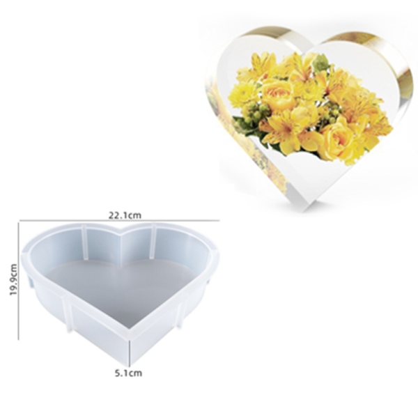 Silikonski kalup srce 22,1x19,9x5,1  cm