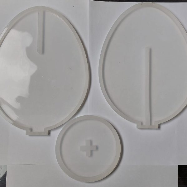 Silikonski kalup motiv uskrs složiv kalup od 3pozicije  160x210 mm postolje D100mm