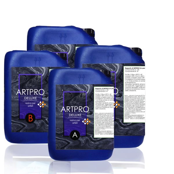 ART PRO DELUXE Kristalno prozirna epoxy smola za Fluid Art i vertikalne aplikacije - Za prefesionalnu upotrebu 9kg do 5mm